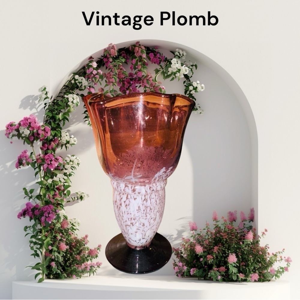 Vintage Vase Plomb Hand Blown